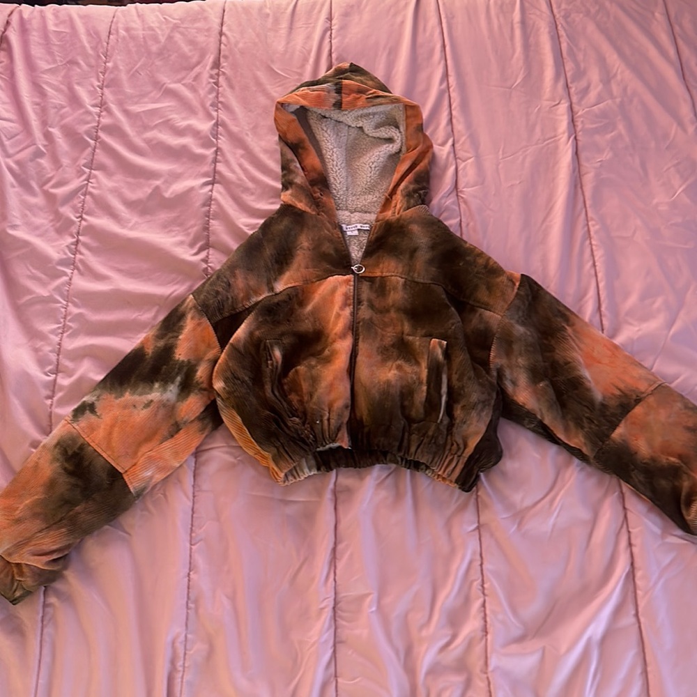 HYFVE women’s size large multi colored cropped corduroy jacket